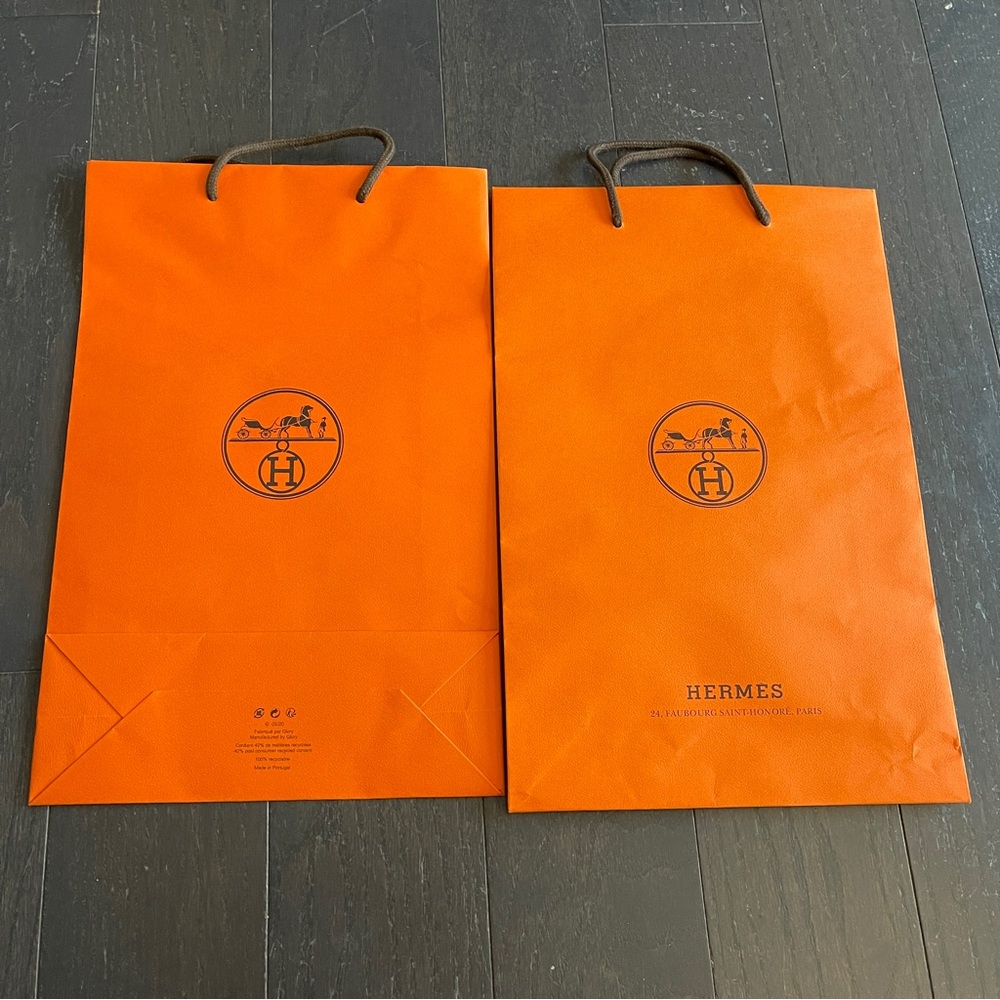 Hermes shopping bag empty set of 2
